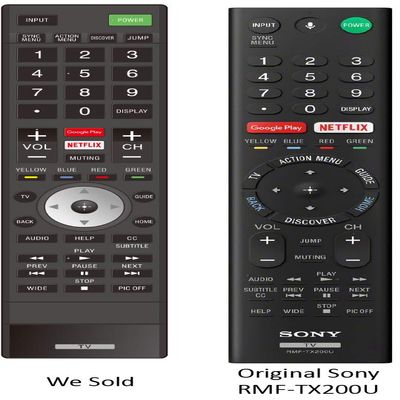 USARMT RMF-TX200U Remote Compatible with All Sony Smart TV LED 4K Ultra HDTV Control (RMFTX200U RMF-TX200B) with Google Play and Netflix