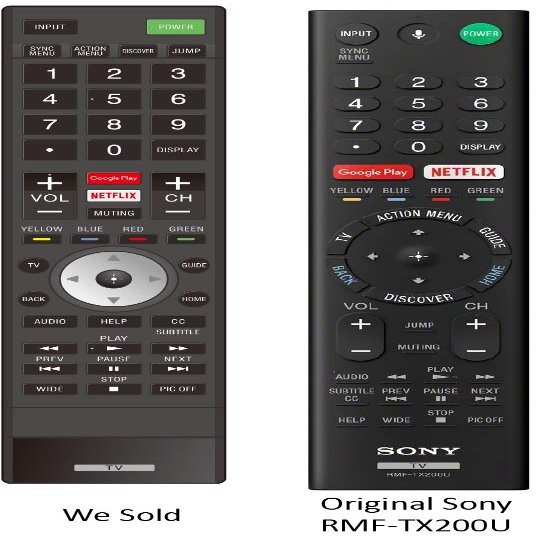 USARMT RMF-TX200U Remote Compatible with All Sony Smart TV LED 4K Ultra HDTV Control (RMFTX200U RMF-TX200B) with Google Play and Netflix