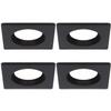 TORCHSTAR 4 Inch Interchangeable Trim Ring, Oil Rubbed Bronze, Square, Pack of 4 view 1