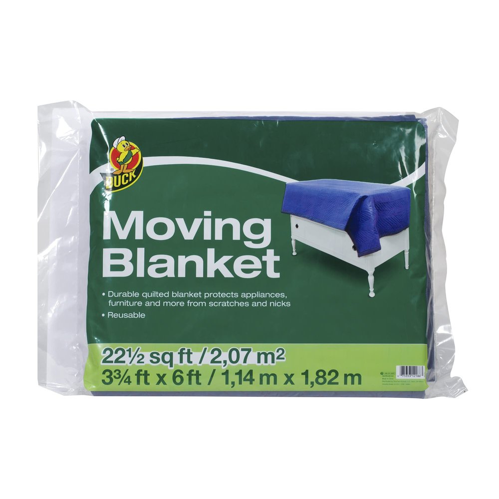Duck Brand 280963 Moving Blanket, 3.75' x 6', Blue