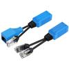 TNP RJ45 Ethernet Cable Combiner/Splitter Kit (1 Pair), 2 Male to 1 Female & 1 Male to 1 Female POE Data Adapter LAN Ethernet Network Extender Y Splitter Cat5e Cat6 Cable for Surveillance view 1
