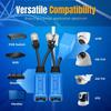 TNP RJ45 Ethernet Cable Combiner/Splitter Kit (1 Pair), 2 Male to 1 Female & 1 Male to 1 Female POE Data Adapter LAN Ethernet Network Extender Y Splitter Cat5e Cat6 Cable for Surveillance view 4