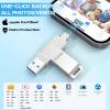iDiskk 256GB iPhone Photo Storage Stick MFi Certified Flash Drive Photo Stick for iPhone (14/13/12/12 pro/12 pro max/11/11 Pro/XR/X) Flashdrive for iPhone iPad MacBook/Laptops/PC for Photos Videos view 3