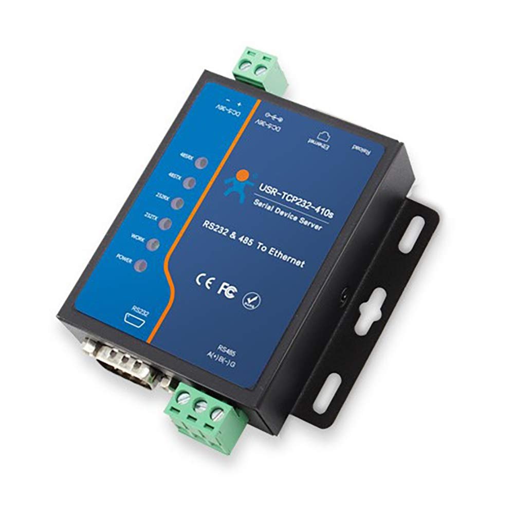 Serial to Ethernet Converter Adapter RS232 RS485 to TCP/IP Serial Device Server Modbus Support DHCP/DNS USR-TCP232-410S