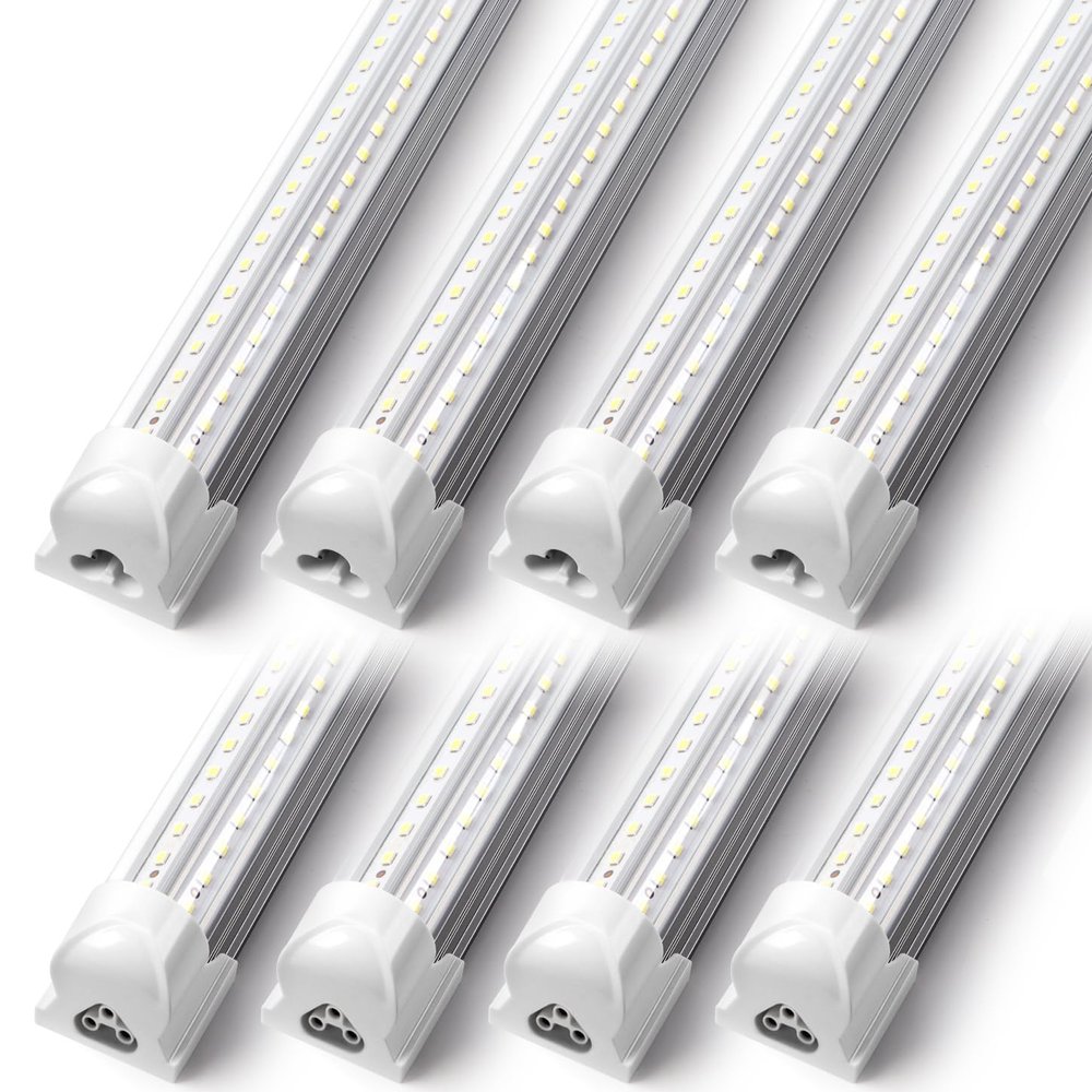Kihung LED Shop Light for Garage, T8, 4FT, 40W, 5200LM, 6000K, 8 Pack