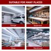 Kihung LED Shop Light for Garage, T8, 4FT, 40W, 5200LM, 6000K, 8 Pack view 2