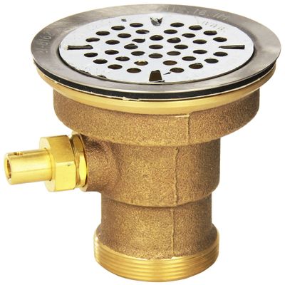Fisher 65676 DrainKing Waste Valve With Vandal Resistant & stainless steel flat strainer