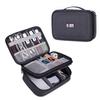 BUBM Electronic Organizer, Double Layer Travel Gadget Carry Bag for Cables, Plugs, Earphone, Flash Hard Drive and More--a Sleeve Pouch for iPad Mini(Medium, Black) view 1