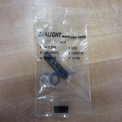 DIALIGHT 249-7866-1435-514 125V; Supply Voltage:125V; LAMP Base Type:Turret; Illumination Color:White; MOUNTING Hole Dia:9.5MM; Lens Shape:Cylindrical; Current Rating:1.9MA; Product Range:249 Series;