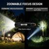 6 Pack LED Mini Flashlights 7W 300LM SK-68 3 Modes Adjustable Focus Zoomable Q5 LED Tactical Flashlight for Camping Hiking Emergency (Six Color Pack) view 2