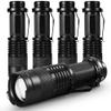 5 Pack LED Mini Flashlights 7W 300LM SK-68 3 Light Modes Adjustable Focus Zoomable Q5 LED Tactical Flashlight for Camping Hiking Emergency (Black) view 1