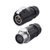 CNLINKO 2 Pin Power Industrial Circular Connector, Male Plug & Female Receptacles, Cable to Cable Connection, Outdoor Waterproof IP67, Easy Plug and Pull, AC DC Signal view 1