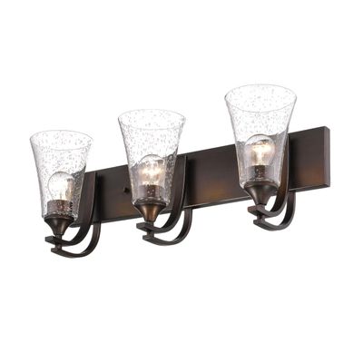 Millennium 1493-RBZ Three Light Vanity, Bronze/Dark