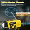 Esky Emergency Hand Crank Radio with 3 LED Flashlight, AM/FM/NOAA Portable Weather Radio with 2000mAh Power Bank Phone Charger, Solar Powered USB Charged Radio for Indoor Outdoor Camping, SOS Alarm view 2