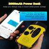 Esky Emergency Hand Crank Radio with 3 LED Flashlight, AM/FM/NOAA Portable Weather Radio with 2000mAh Power Bank Phone Charger, Solar Powered USB Charged Radio for Indoor Outdoor Camping, SOS Alarm view 4