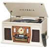 Victrola Navigator 8-in-1 Bluetooth Record Player with Built-in Speakers  3 Speed Turntable, CD Player, Cassette, FM Radio, USB, RCA Out, Headphone Jack, Wireless Music Streaming, Real Wood (White) view 1