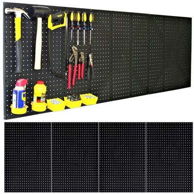 WallPeg Pegboard Kit - 4 Each 24"x16" Peg Board Panels - Made in USA - Mounted Size is 48" x 24" Pegboards Wall Organizer for Walls Home, Garage Tool Storage, Office Organization, Kitchen, Craft Room