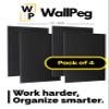 WallPeg Pegboard Kit - 4 Each 24"x16" Peg Board Panels - Made in USA - Mounted Size is 48" x 24" Pegboards Wall Organizer for Walls Home, Garage Tool Storage, Office Organization, Kitchen, Craft Room view 2