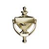 Hardware Essentials 852395 Bright Brass Door Knocker with Viewer, 7in, 1 Piece view 1