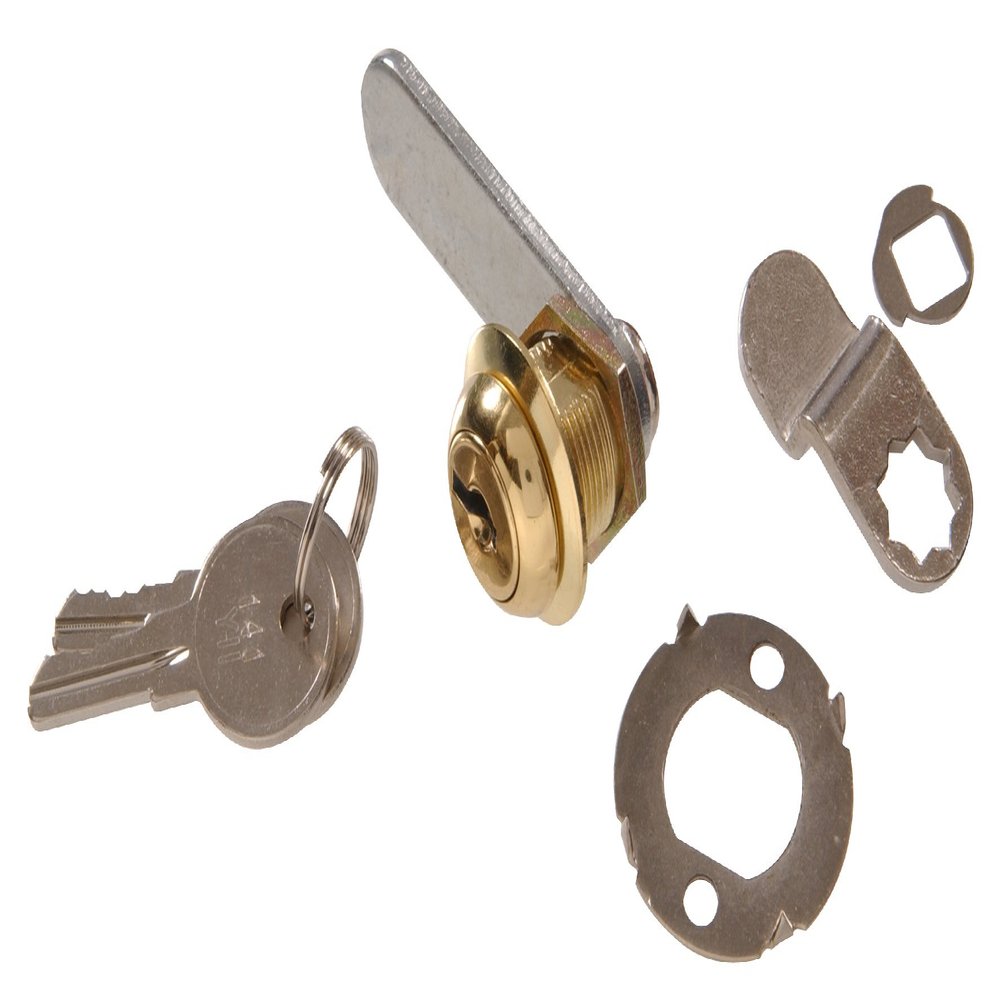 Hardware Essentials 853104 Keyed Alike Door and Utility Cam Door Locks Brass 3/4'