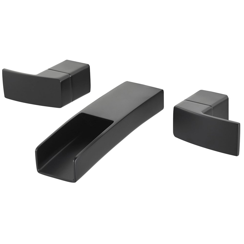 Pfister LG49-DF1B Kenzo 2-Handle Waterfall Wall Mount Bathroom Faucet Matte Black