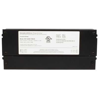 LEDupdates 24v UL Listed 200W Triac Dimmable Driver 110v - 277v AC Transformer Constant Voltage Power Supply for LED Strip Light Control by AC Wall Dimmer (24v 200w)