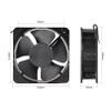 uxcell Cooling Fan 200mm x 200mm x 60mm FP-20060EX-S1-B AC 220V/240V 0.45A Dual Ball Bearings view 2