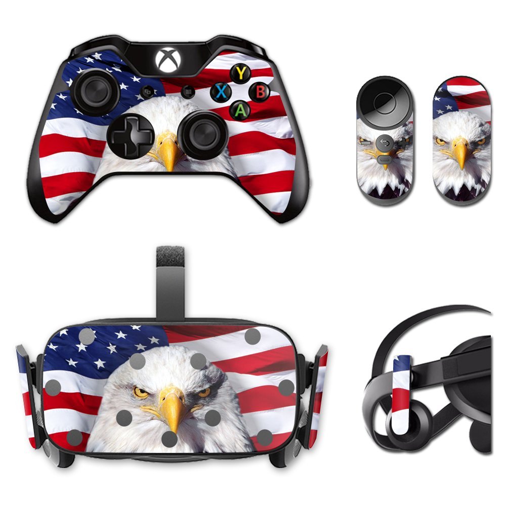 MightySkins Skin Compatible with Oculus Rift CV1 wrap Cover Sticker Skins America Strong