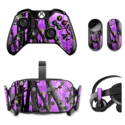 MightySkins Skin Compatible with Oculus Rift CV1 wrap Cover Sticker Skins Purple Tree Camo