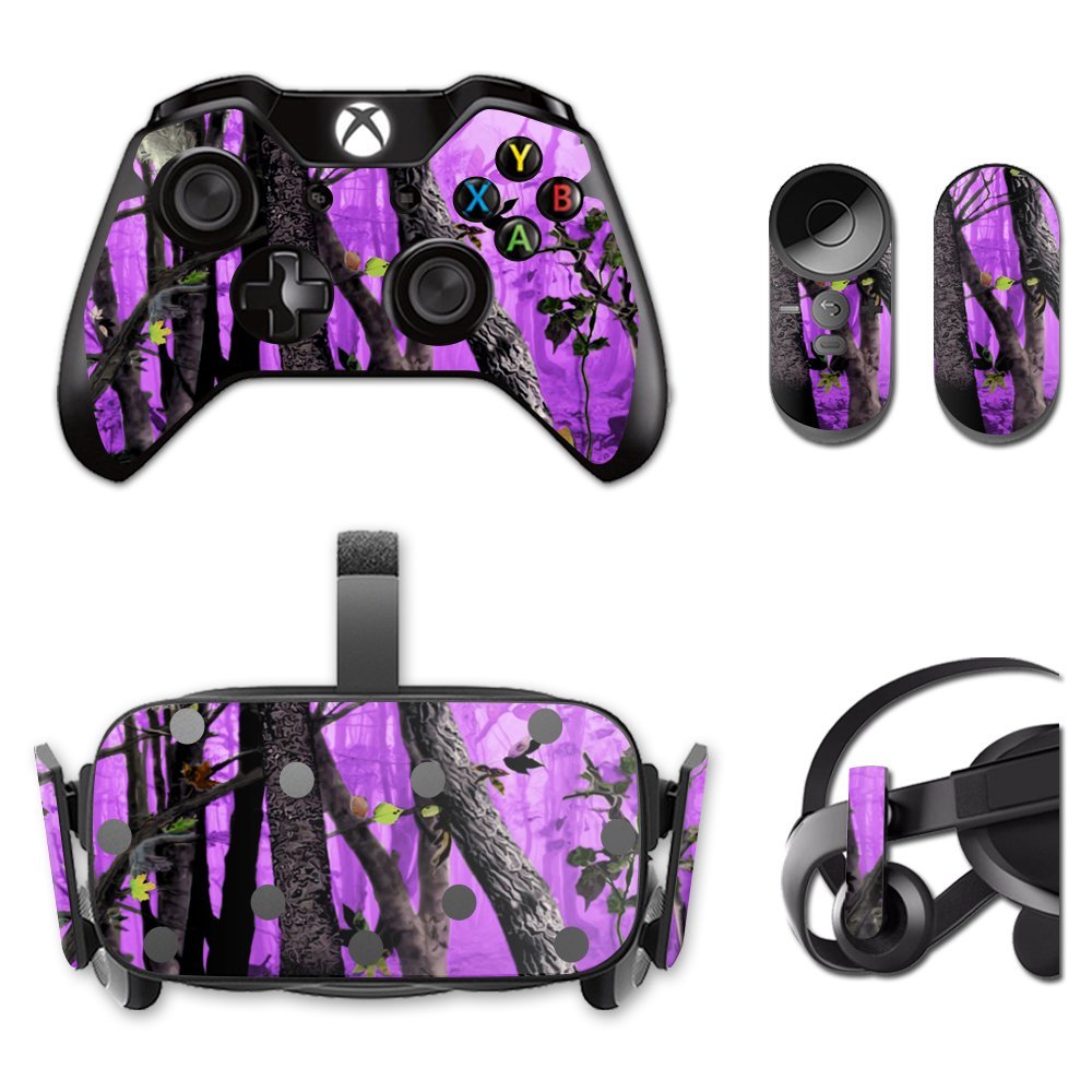 MightySkins Skin Compatible with Oculus Rift CV1 wrap Cover Sticker Skins Purple Tree Camo