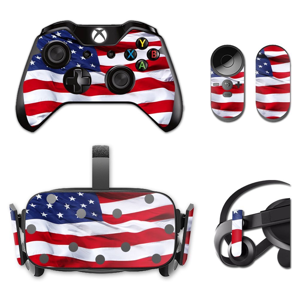 MightySkins Skin Compatible with Oculus Rift CV1 wrap Cover Sticker Skins American Flag