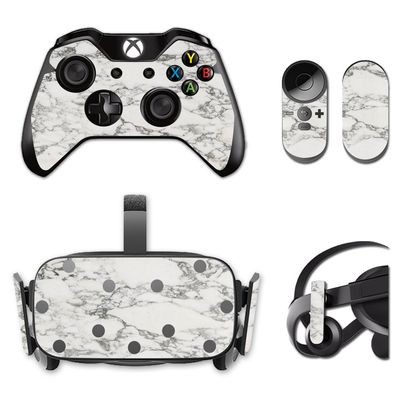 MightySkins Skin Compatible with Oculus Rift CV1 wrap Cover Sticker Skins White Marble