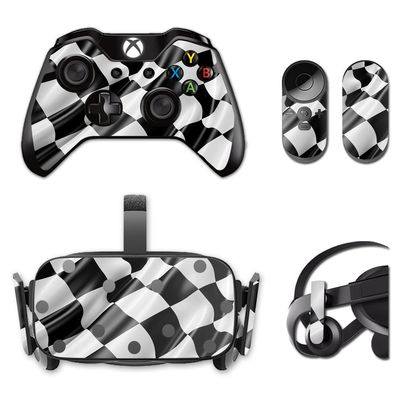 MightySkins Skin Compatible with Oculus Rift CV1 wrap Cover Sticker Skins Race Flag