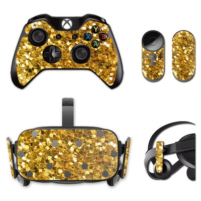 MightySkins Skin Compatible with Oculus Rift CV1 wrap Cover Sticker Skins Gold Chips