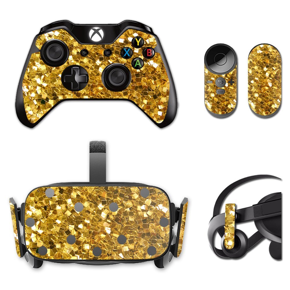 MightySkins Skin Compatible with Oculus Rift CV1 wrap Cover Sticker Skins Gold Chips