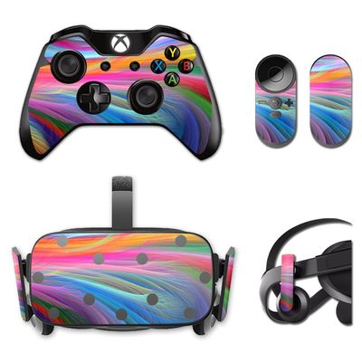 MightySkins Skin Compatible with Oculus Rift CV1 wrap Cover Sticker Skins Rainbow Waves