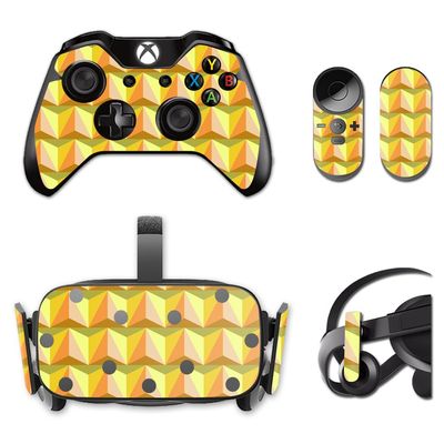 MightySkins Skin Compatible with Oculus Rift CV1 wrap Cover Sticker Skins Angle Orange
