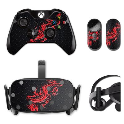 MightySkins Skin Compatible with Oculus Rift CV1 wrap Cover Sticker Skins Red Dragon