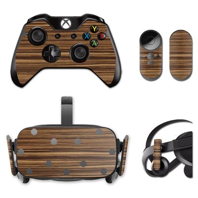 MightySkins Skin Compatible with Oculus Rift CV1 wrap Cover Sticker Skins Dark Zebra Wood