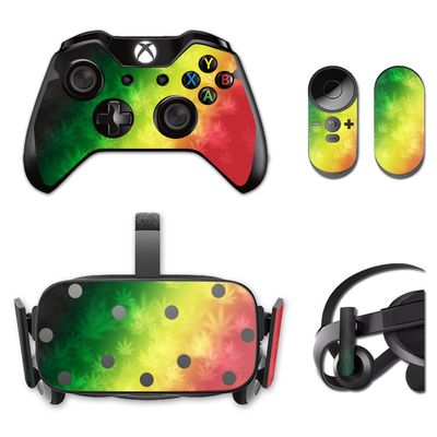 MightySkins Skin Compatible with Oculus Rift CV1 wrap Cover Sticker Skins Rasta Rainbow