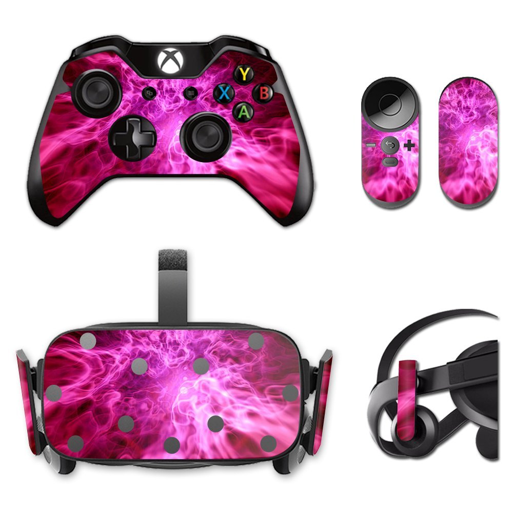 MightySkins Skin Compatible with Oculus Rift CV1 wrap Cover Sticker Skins Red Mystic Flames