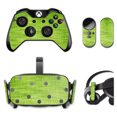MightySkins Skin Compatible with Oculus Rift CV1 wrap Cover Sticker Skins Green Fabric