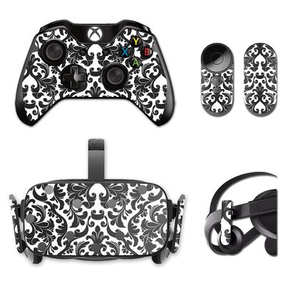 MightySkins Skin Compatible with Oculus Rift CV1 wrap Cover Sticker Skins Black Damask
