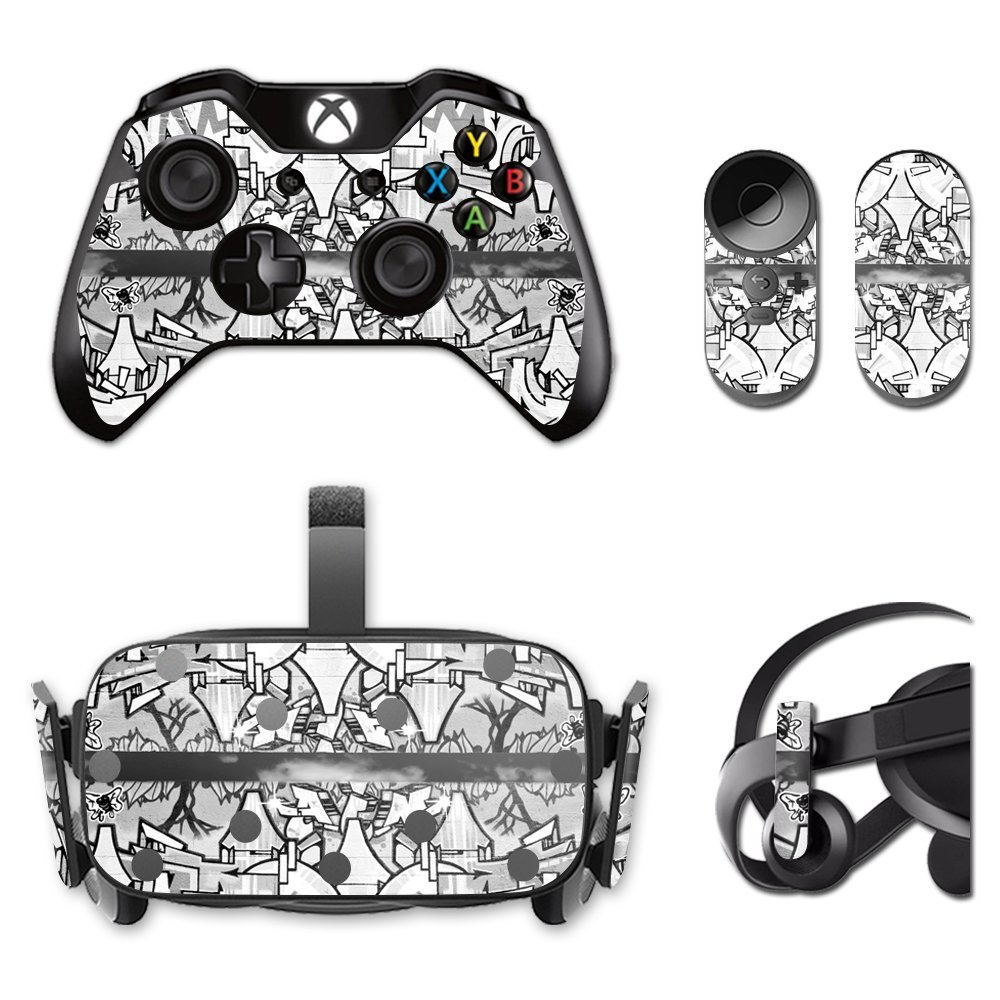 MightySkins Skin Compatible with Oculus Rift CV1 wrap Cover Sticker Skins Black Tags