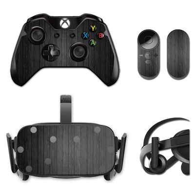 MightySkins Skin Compatible with Oculus Rift CV1 wrap Cover Sticker Skins Black Wood