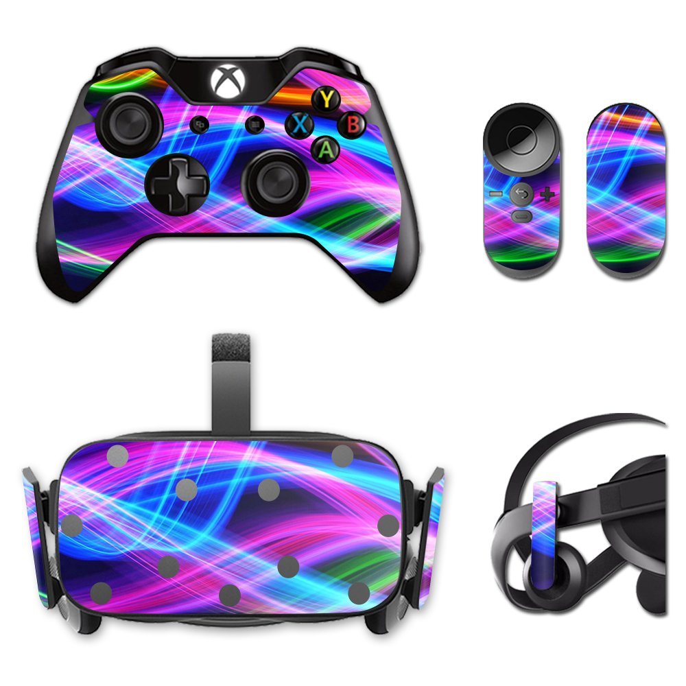 MightySkins Skin Compatible with Oculus Rift CV1 wrap Cover Sticker Skins Light Waves