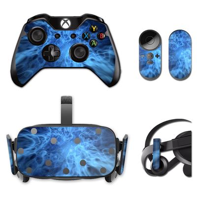 MightySkins Skin Compatible with Oculus Rift CV1 wrap Cover Sticker Skins Blue Mystic Flames