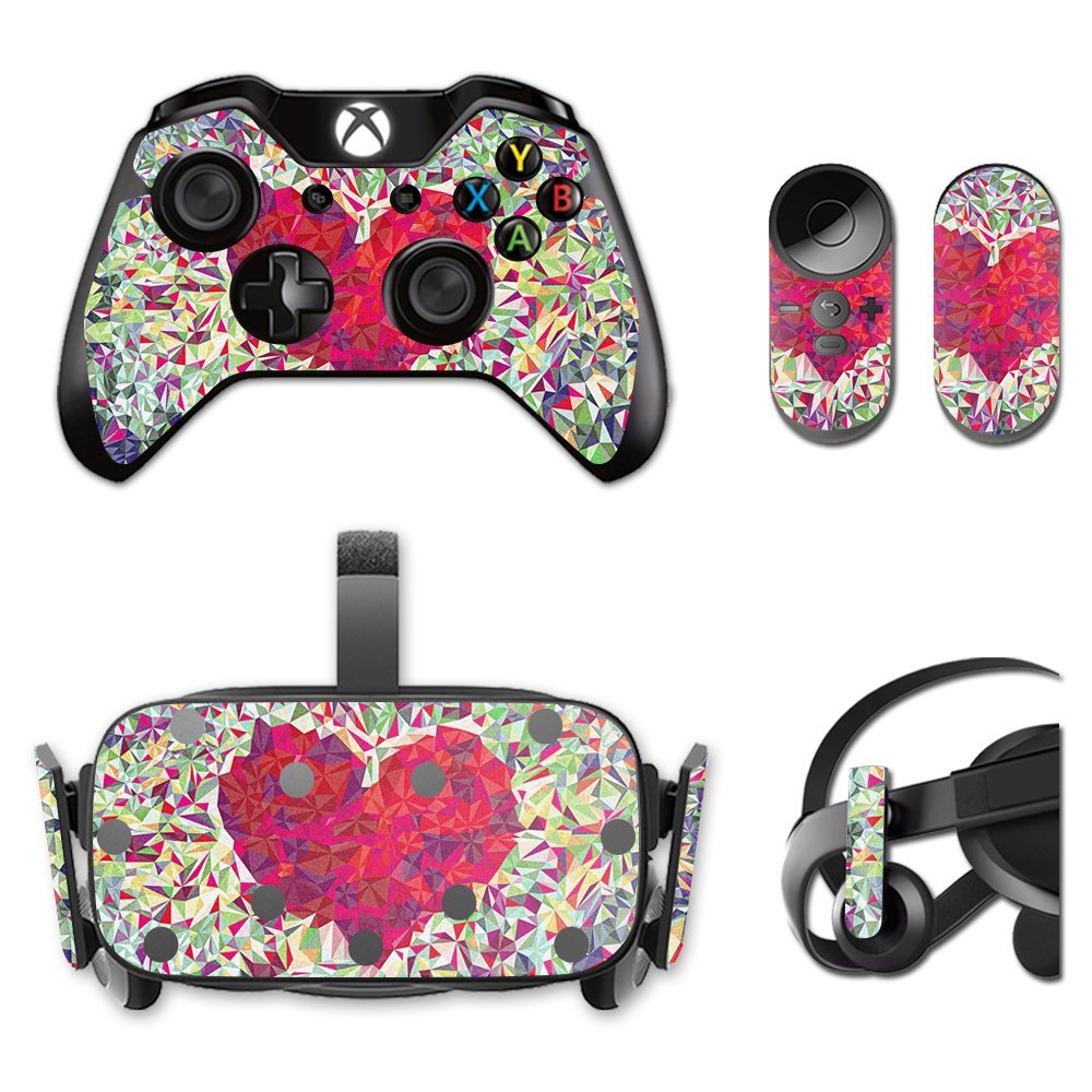 MightySkins Skin Compatible with Oculus Rift CV1 wrap Cover Sticker Skins Stained Heart