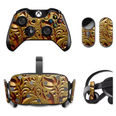 MightySkins Skin Compatible with Oculus Rift CV1 wrap Cover Sticker Skins Mosaic Gold