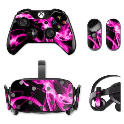 MightySkins Skin Compatible with Oculus Rift CV1 wrap Cover Sticker Skins Pink Flames